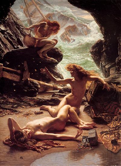 Poynter, Sir Edward John Cave of the Storm Nymphs Norge oil painting art